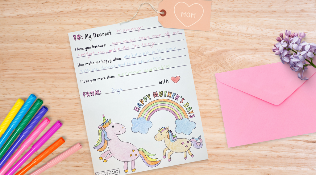 Free Mother's Day Coloring Letter Printable
