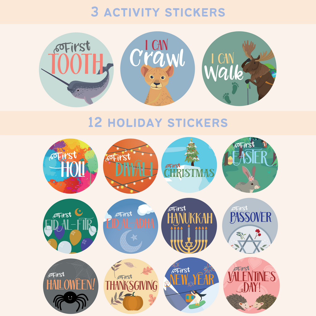 Yarn babies Summer Holiday Stickers set